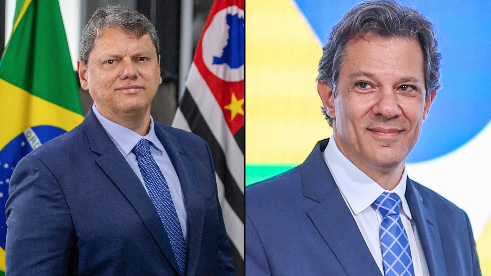 Tarcísio de Freitas e Fernando Haddad